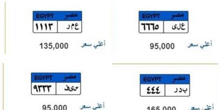 بوابة مرور مصر تطرح عددا من اللوحات المميزة فى مزايدة إلكترونيا - الهلال الإخباري