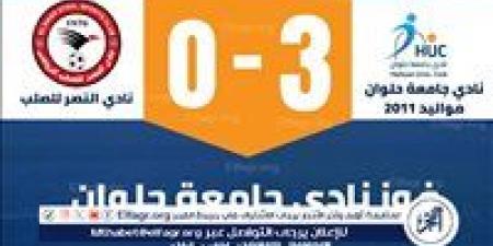 نجوم المستقبل".. فريق 2011 بنادي جامعة حلوان يكتسح النصر للصلب بثلاثية نظيفة - الهلال الإخباري