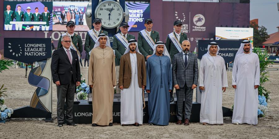 فريق الإمارات وصيف جولة أبوظبي في دوري الأمم لقفز الحواجز - الهلال الإخباري